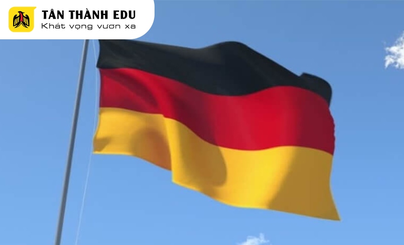 Thiết kế và màu sắc lá cờ nước Đức với 3 màu chủ đạo
